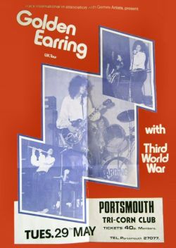 Golden Earring show poster May 29 1973 Portsmouth - Tricorn Club